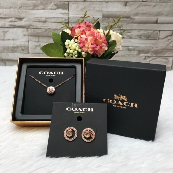 Coach Jewelry - 👜‼️SALE‼️🌺 NECKLACE & EARRINGS